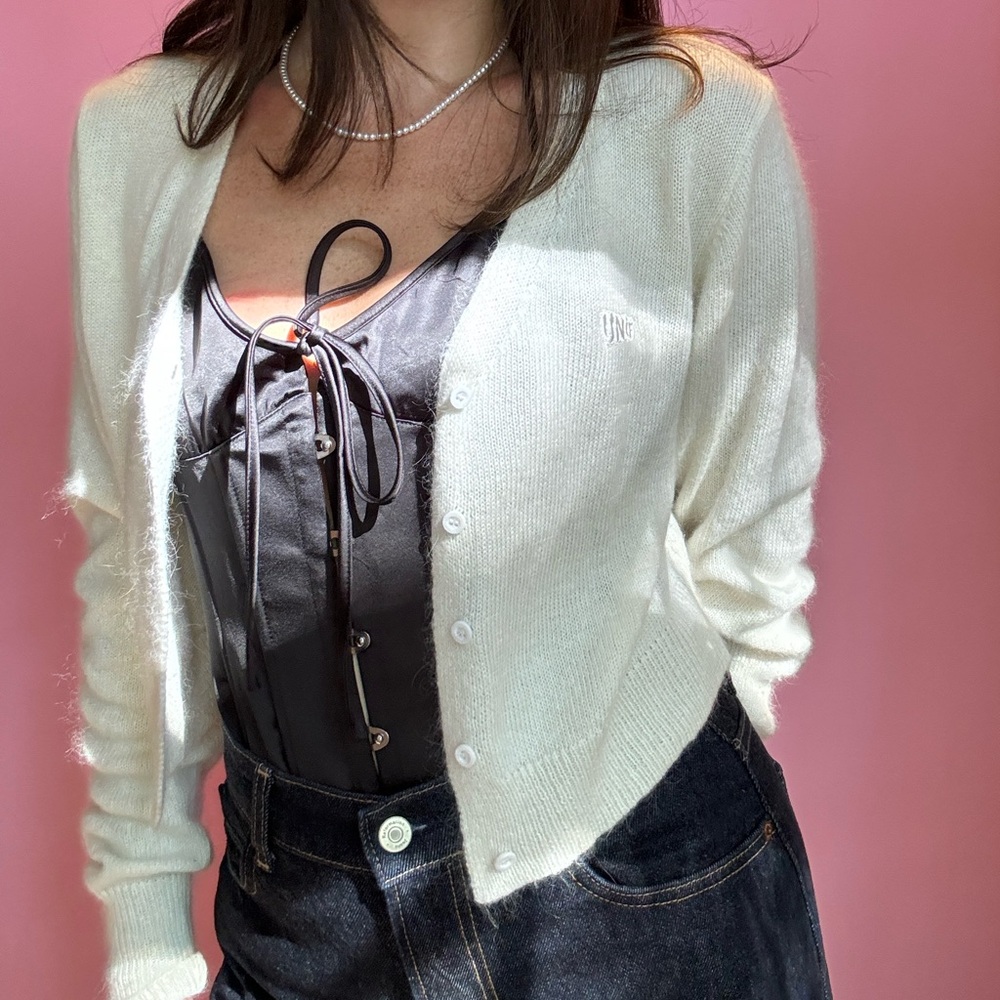 UNIF Y2K FUZZY CARDIGAN